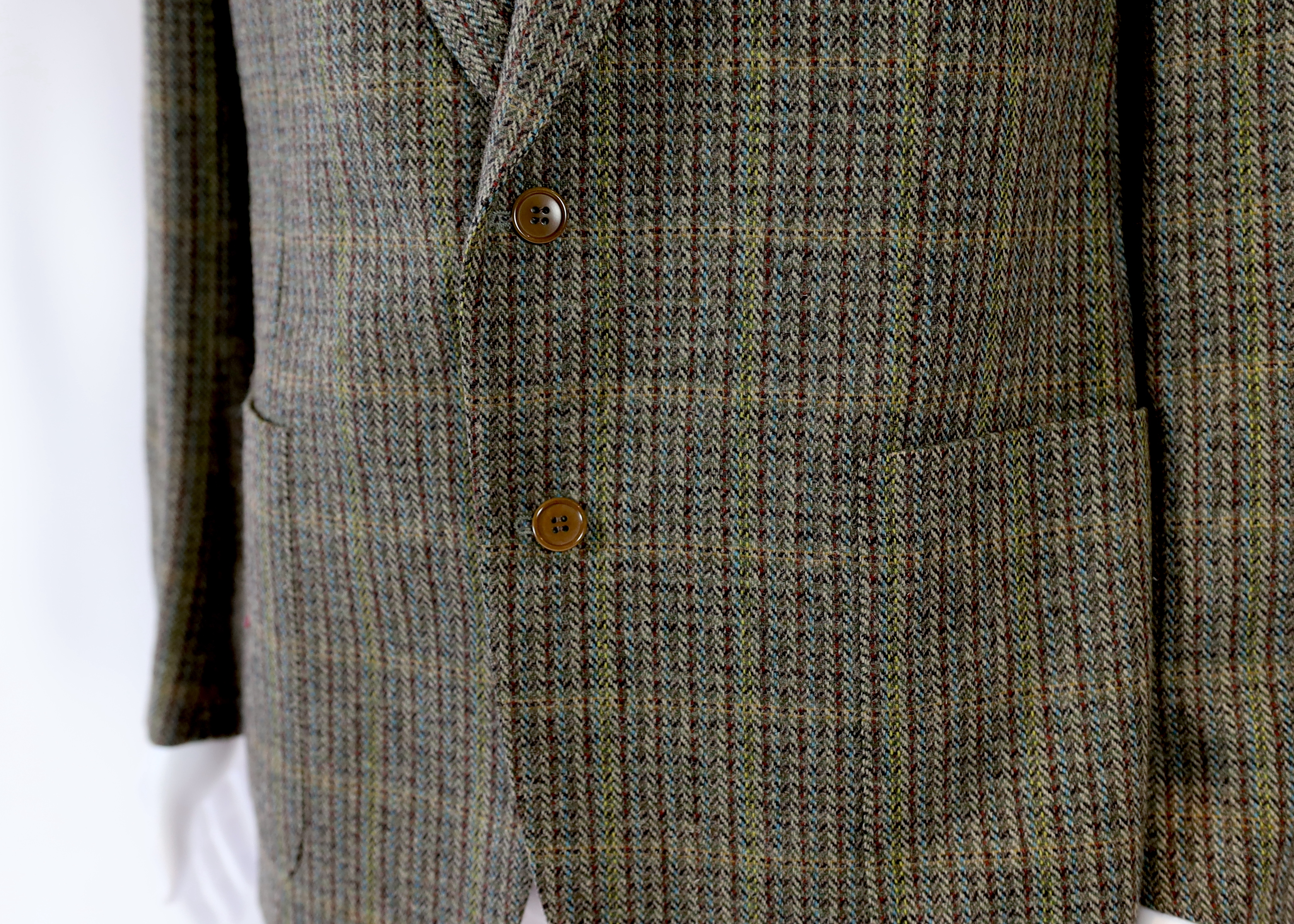 A Saint Laurent rive gauche gentlemen's wool tweed jacket, approx size 42